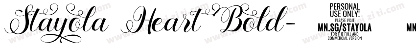 Stayola Heart Bold字体转换